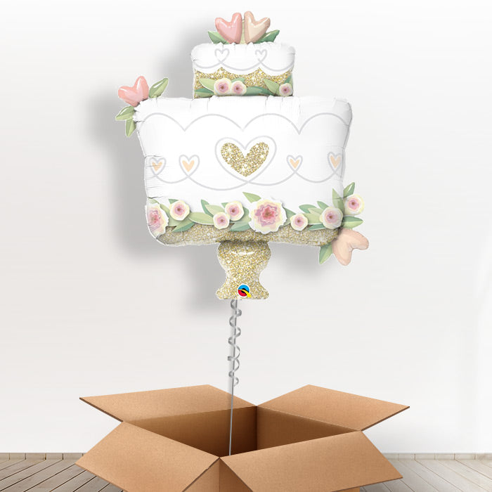 Wedding Cake Shaped Balloon in a Box - Giant Balloon | Small Indoor Plants