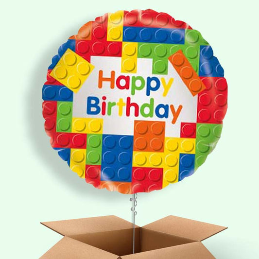 Building Blocks Balloons in a Box (Happy Birthday) - 1 Balloon | Small Indoor Plants
