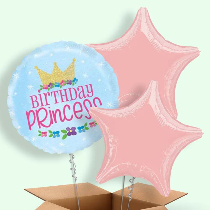 Magical Birthday Princess Balloon in a Box - 3 Balloon | Small Indoor Plants