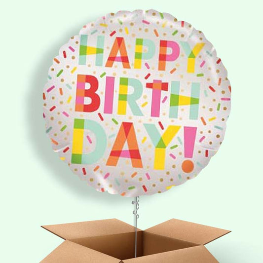 Balloon Donut in a Box (Sprinkles) - 1 Balloon | Small Indoor Plants