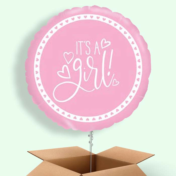 Pink Its a Baby Girl Balloons Delivered - 1 Balloon | Small Indoor Plants
