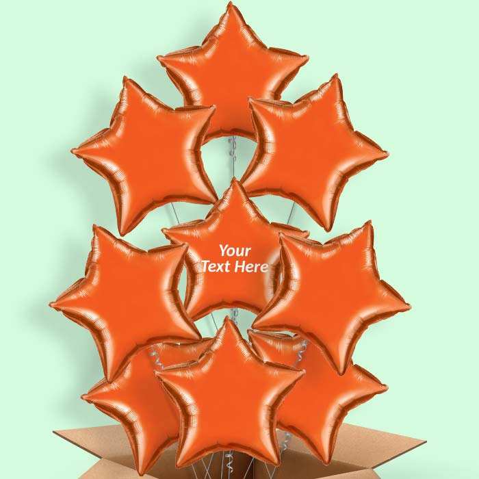 Orange Star Balloon in a Box - 9 Balloon | Small Indoor Plants