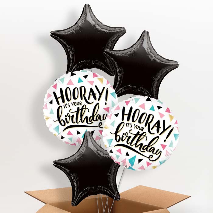 Hooray It’s Your Birthday Balloon in a Box - 5 Balloon | Small Indoor Plants