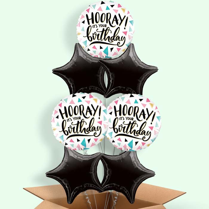 Hooray It’s Your Birthday Balloon in a Box - 7 Balloon | Small Indoor Plants