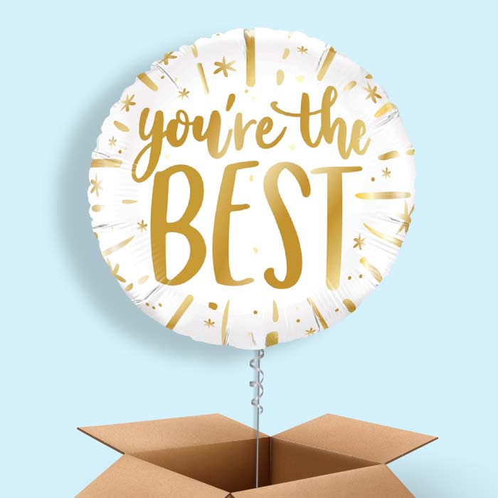 Gold You're the Best Helium Balloon in a Box