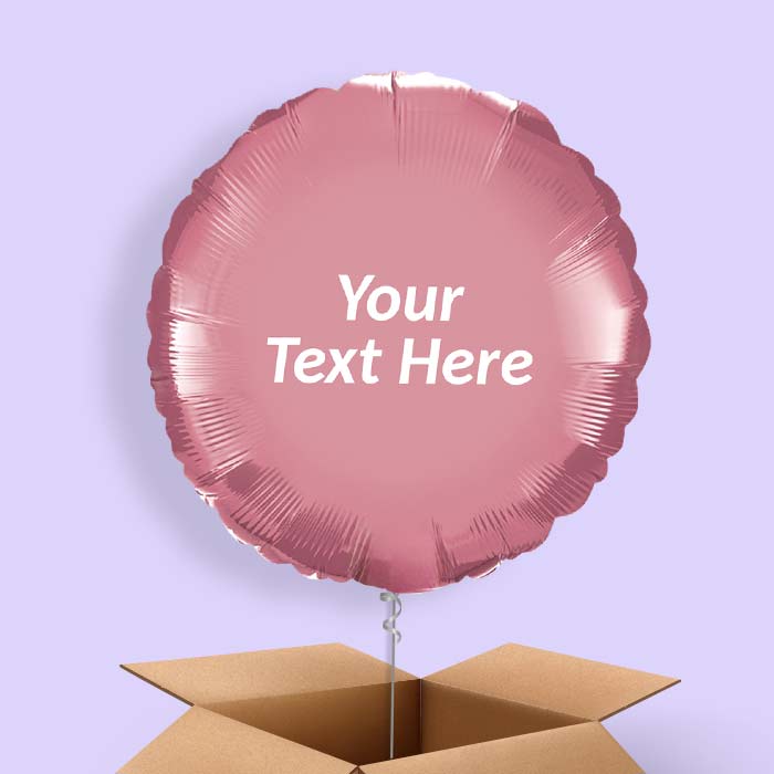 Personalised Chrome Mauve Circle Balloon in a Box - 1 Balloon | Small Indoor Plants