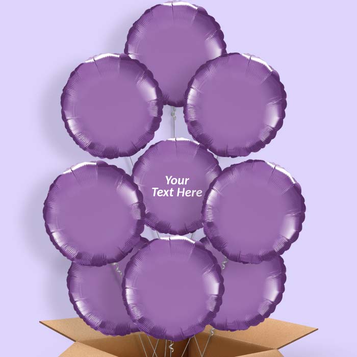 Personalised Chrome Purple Circle Balloon in a Box - 9 Balloon | Small Indoor Plants
