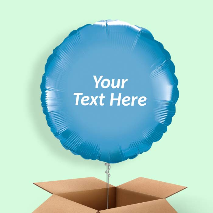 Personalised Blue Chrome Balloons in a Box - 1 Balloon | Small Indoor Plants