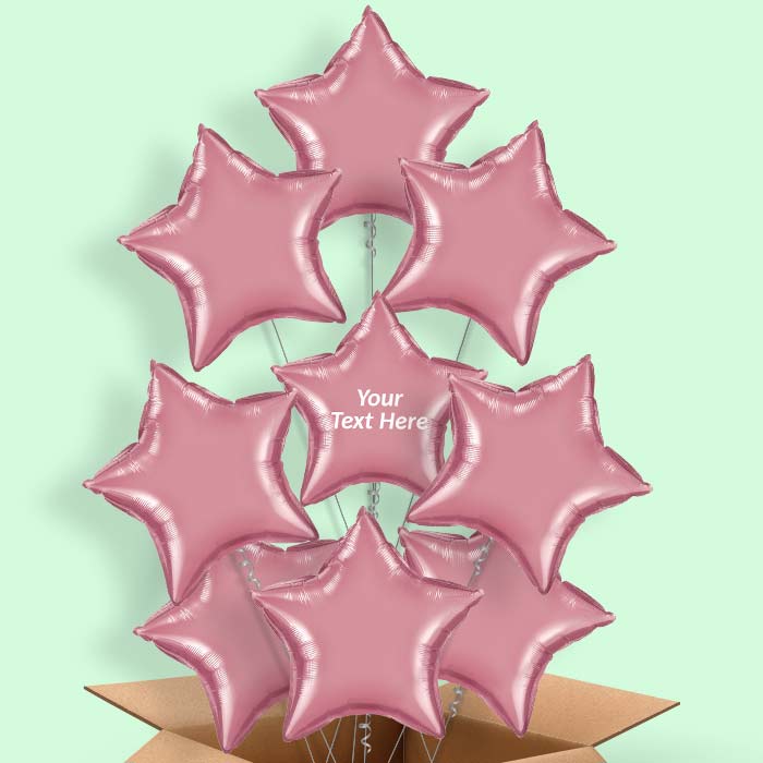 Personalised Chrome Mauve Star Balloon - 9 Balloon | Small Indoor Plants