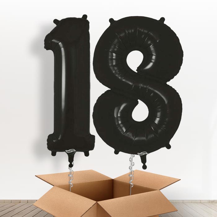 Black 18 Balloons in a Box