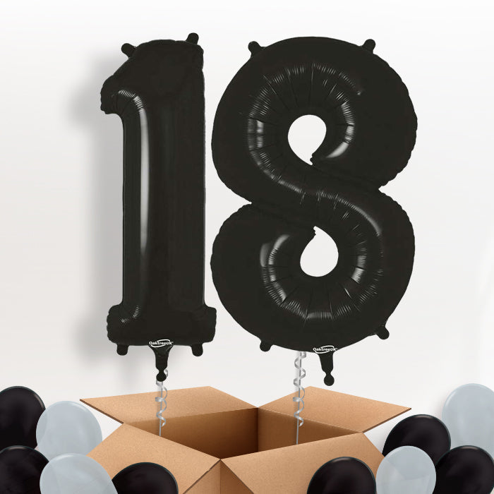 Black 18 Balloons in a Box