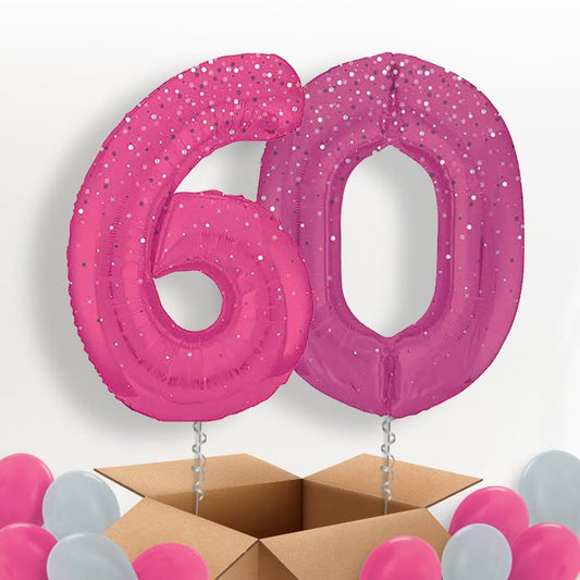 Hot Pink Dots 60 Balloons in a Box - Package | Small Indoor Plants