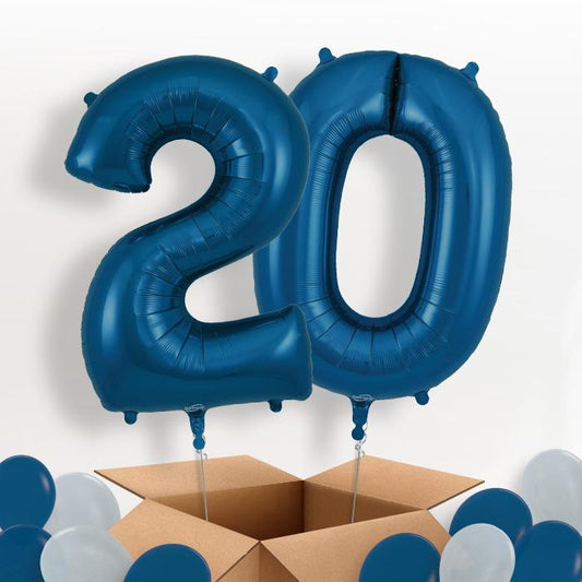 Navy Blue 20 Balloons in a Box - Package | Small Indoor Plants
