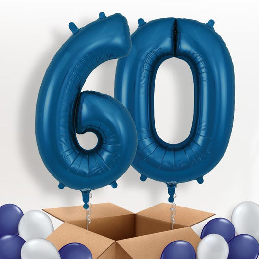 Navy Blue 60 Balloons in a Box - Package | Small Indoor Plants