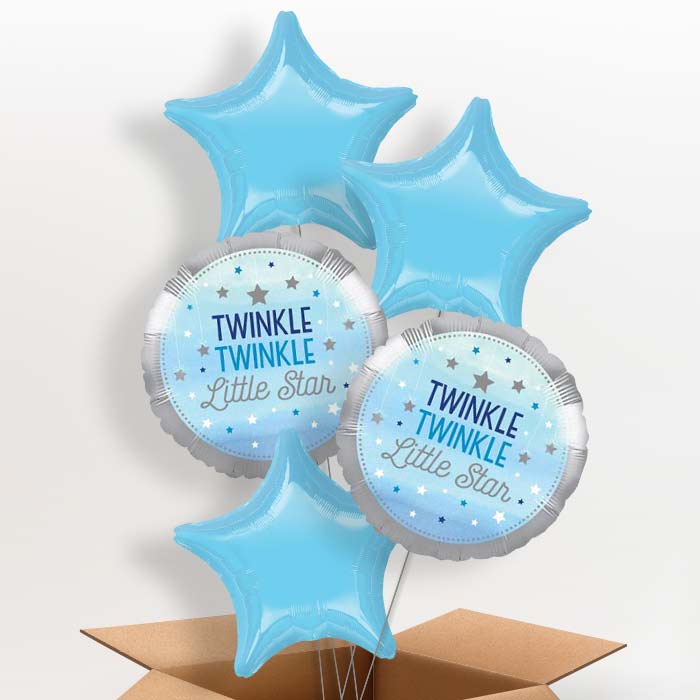 Blue Twinkle Twinkle Little Star Balloon in a Box