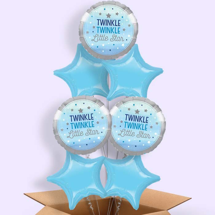 Blue Twinkle Twinkle Little Star Balloon in a Box