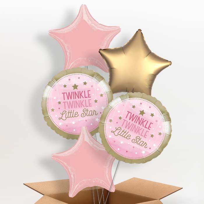 Pink Twinkle Twinkle Little Star Balloon in a Box
