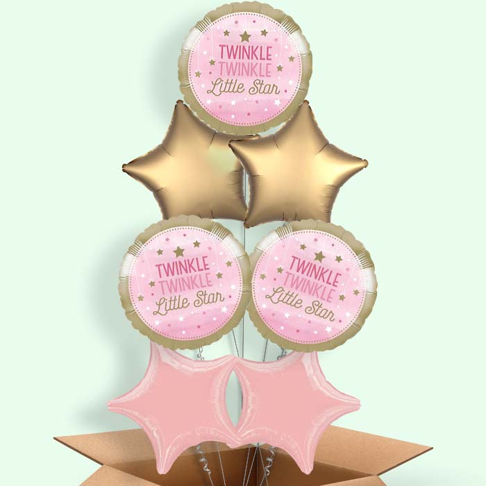 Pink Twinkle Twinkle Little Star Balloon in a Box