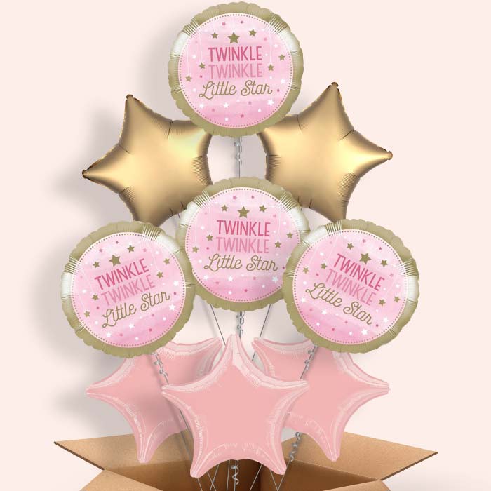 Pink Twinkle Twinkle Little Star Balloon in a Box