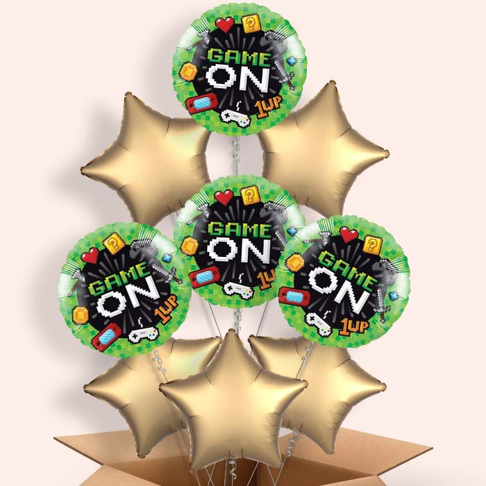 Game On Balloon in a Box - 9 Balloon | Small Indoor Plants