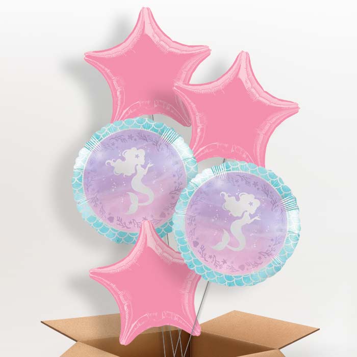 Mermaid Shine  Balloon in a Box - 5 Balloon | Small Indoor Plants