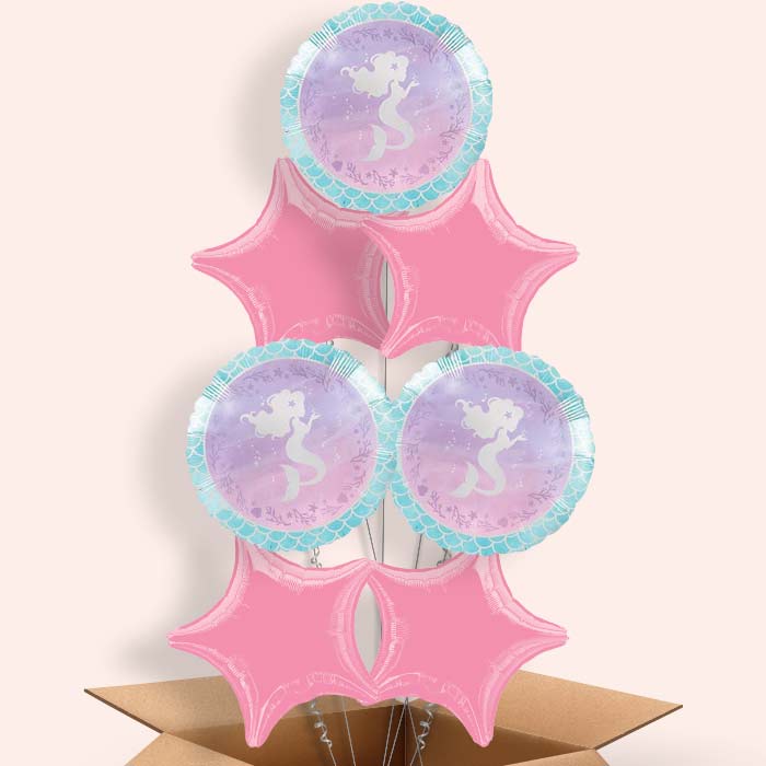 Mermaid Shine  Balloon in a Box - 7 Balloon | Small Indoor Plants