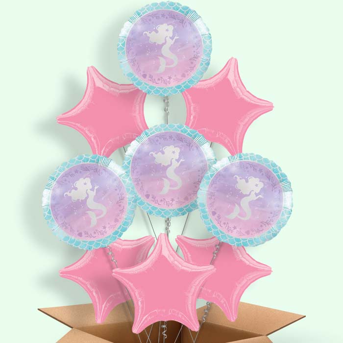 Mermaid Shine  Balloon in a Box - 9 Balloon | Small Indoor Plants