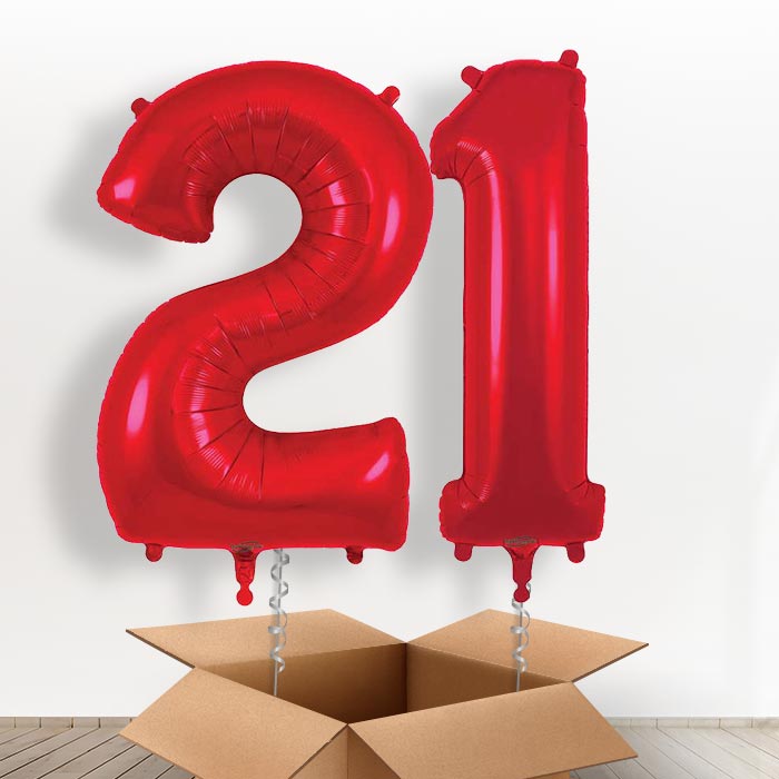 Red 21 Balloons in a Box