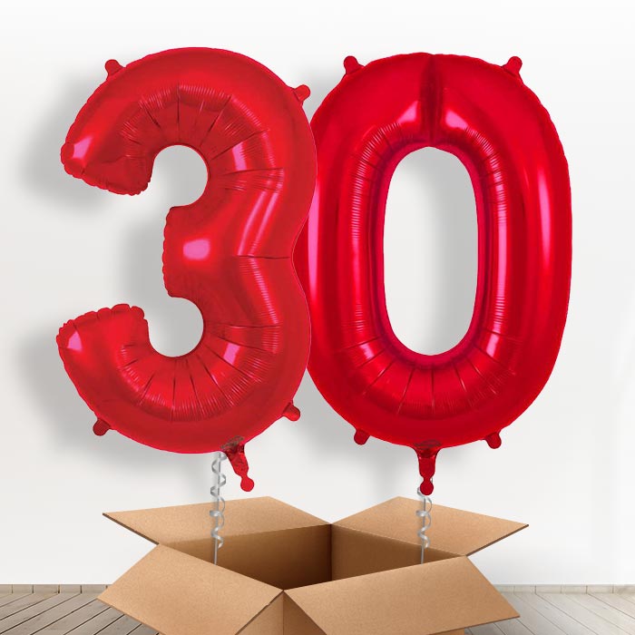 Red 30 Balloons in a Box