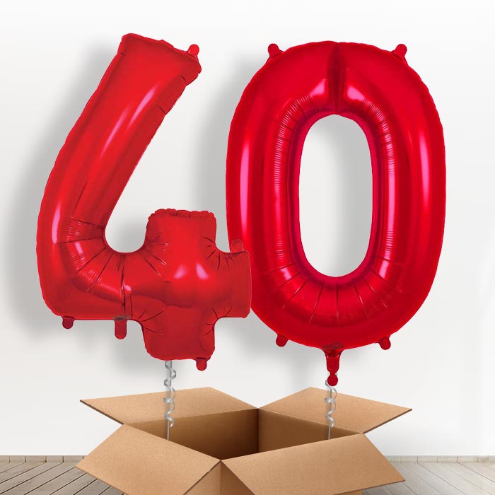 Red 40 Balloons in a Box