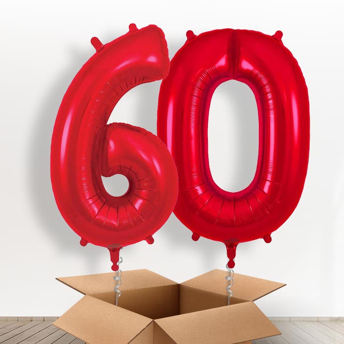 Red 60 Balloons in a Box