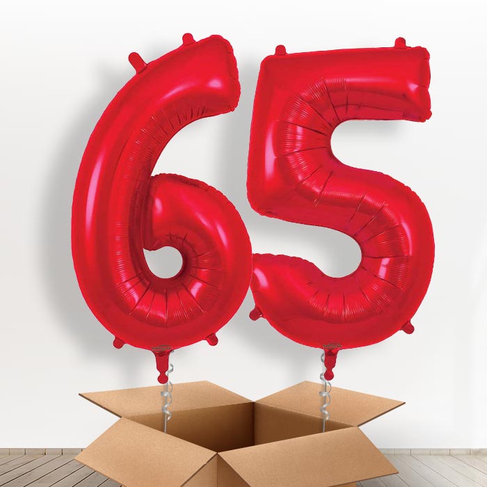 Red 65 Balloons in a Box