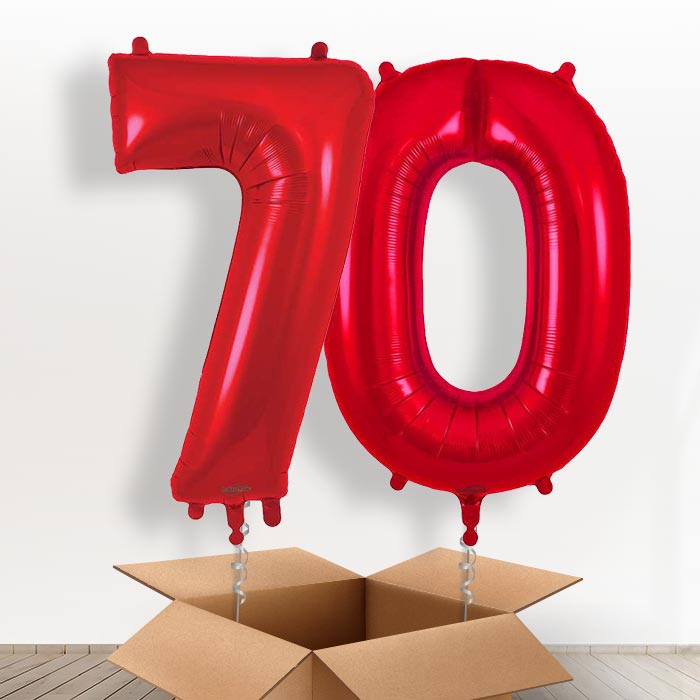 Red 70 Balloons in a Box