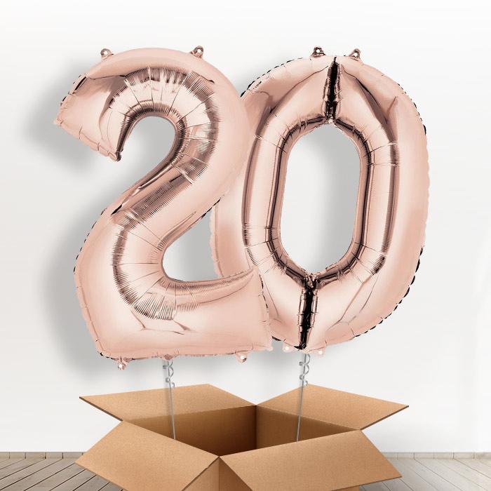Rose Gold 20 Balloons in a Box