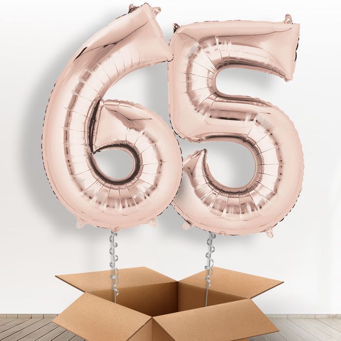 65 Balloon in a Box - Rose Gold