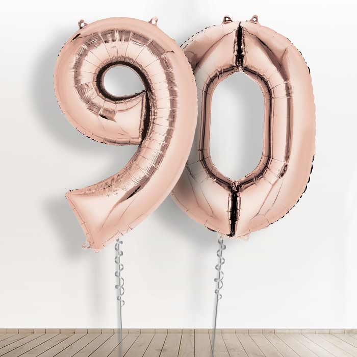 90 Balloons in a Box - Rose Gold