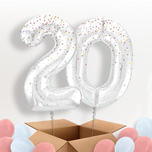 Rose Gold Dots 20 Balloons in a Box - Package | Small Indoor Plants