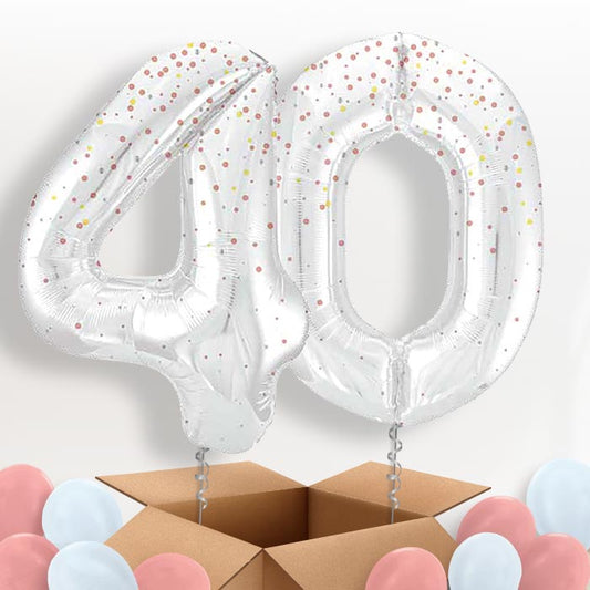 Rose Gold Dots 40 Balloons in a Box - Package | Small Indoor Plants