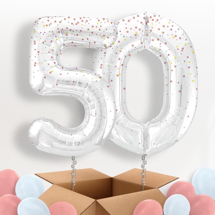 Rose Gold Dots 50 Balloons in a Box - Package | Small Indoor Plants