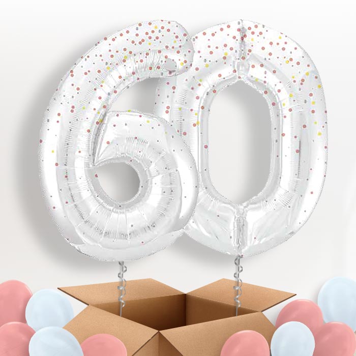 Rose Gold Dots 60 Balloons in a Box - Package | Small Indoor Plants