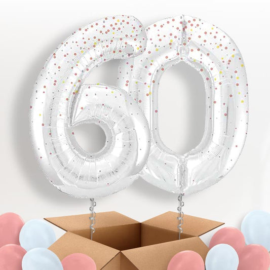Rose Gold Dots 60 Balloons in a Box - Package | Small Indoor Plants