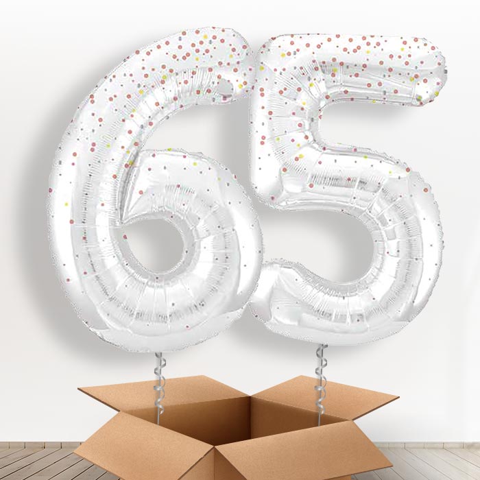 Rose Gold Dots 65 Balloons in a Box