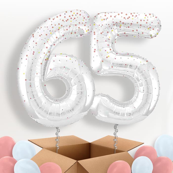 Rose Gold Dots 65 Balloons in a Box