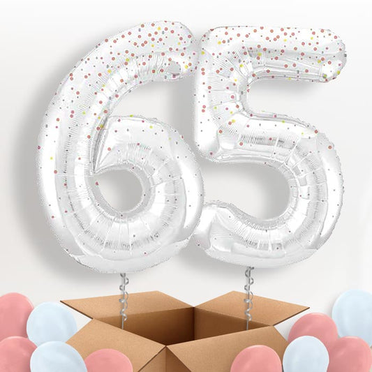 Rose Gold Dots 65 Balloons in a Box - Package | Small Indoor Plants