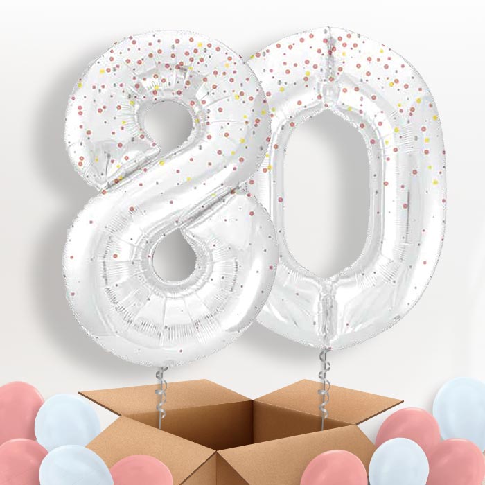 Rose Gold Dots 80 Balloons in a Box