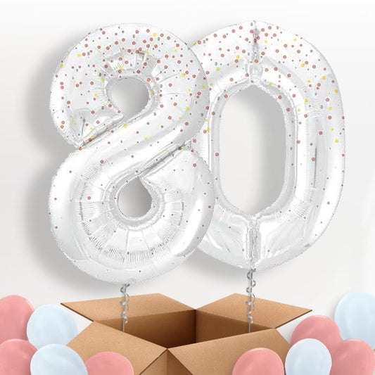 Rose Gold Dots 80 Balloons in a Box - Package | Small Indoor Plants