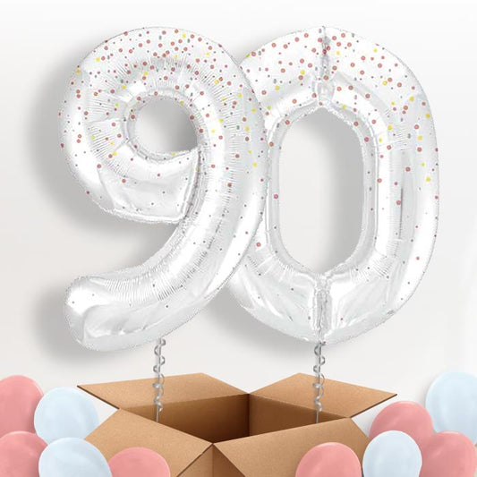 Rose Gold Dots 90 Balloons in a Box - Package | Small Indoor Plants