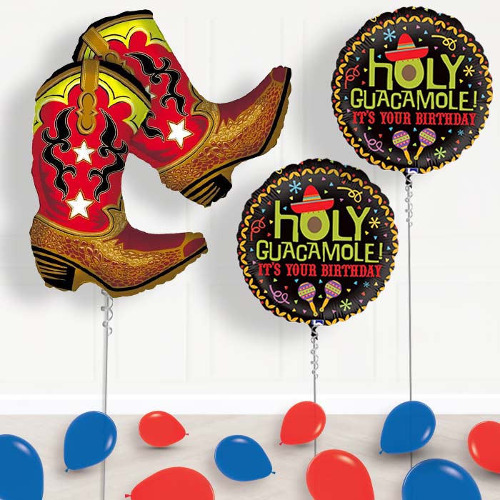 Inflated Cowboy Western Helium Balloon Package in a Box - Package | Small Indoor Plants