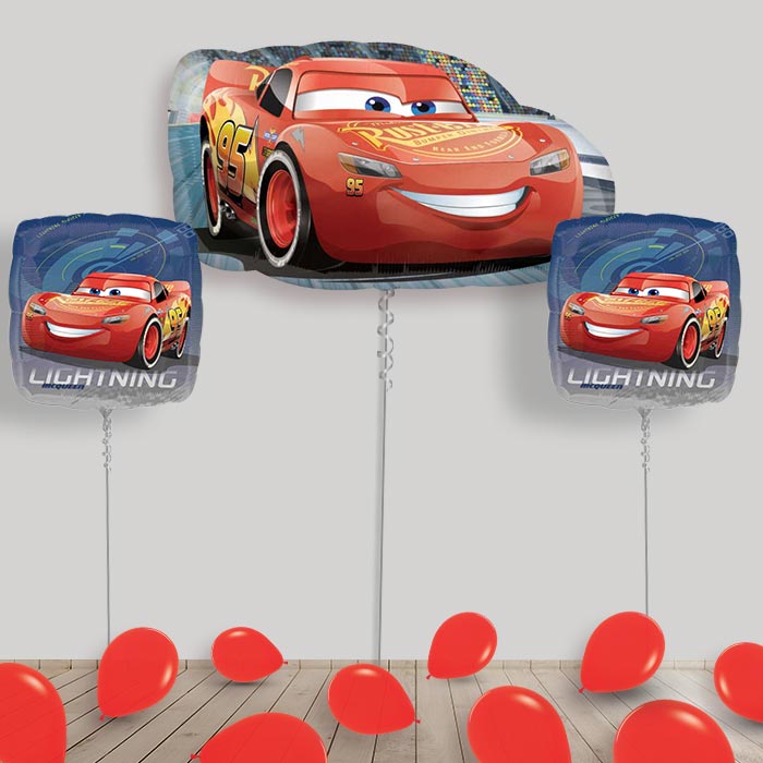 Lightning McQueen Balloon Display Delivered - Package | Small Indoor Plants