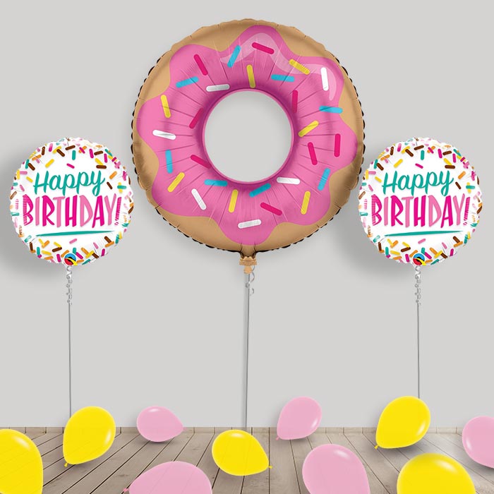 Donut Balloon Display in a Box Gift - Package | Small Indoor Plants